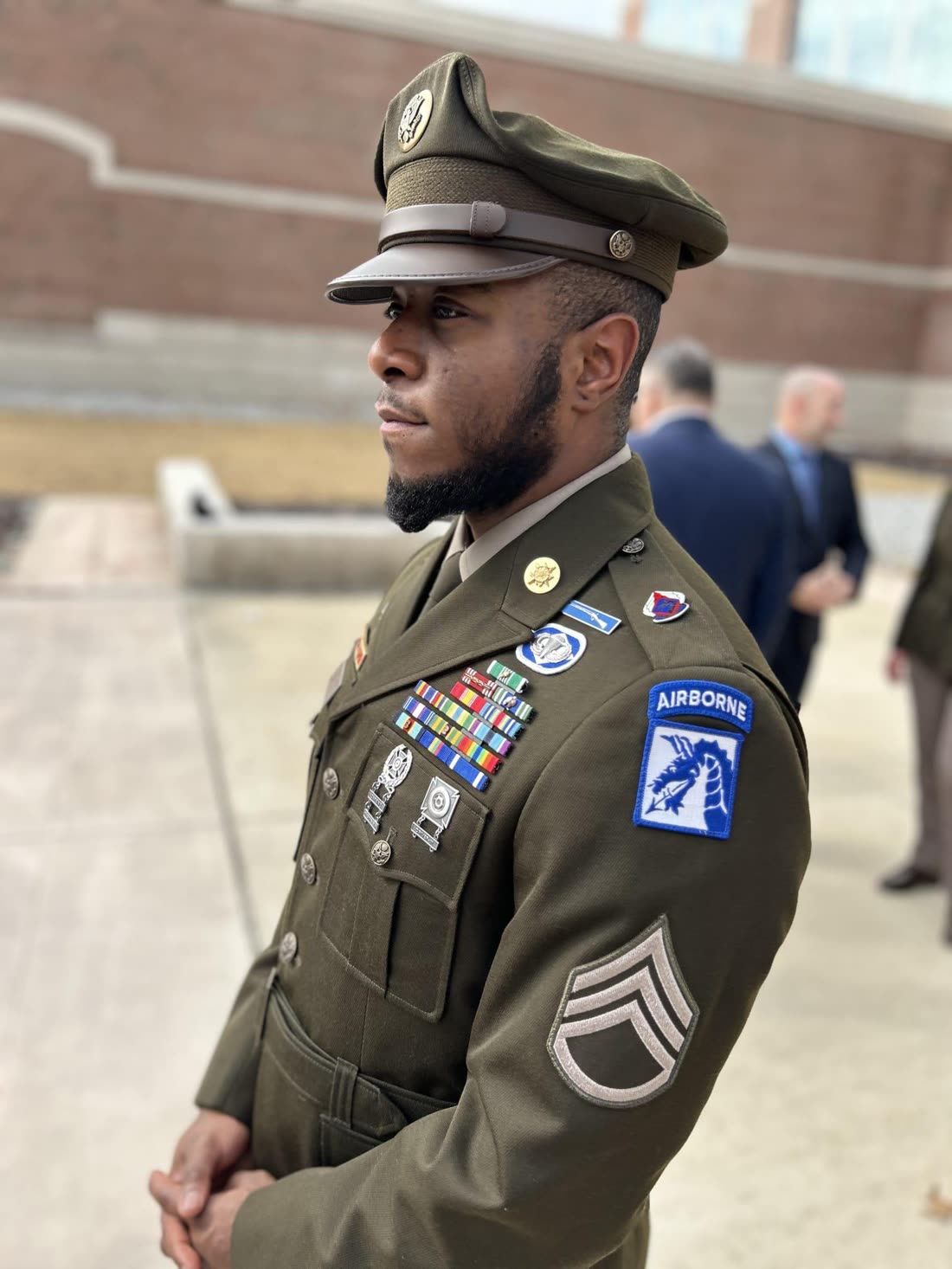 Mylz Wade in U.S. Army service uniform